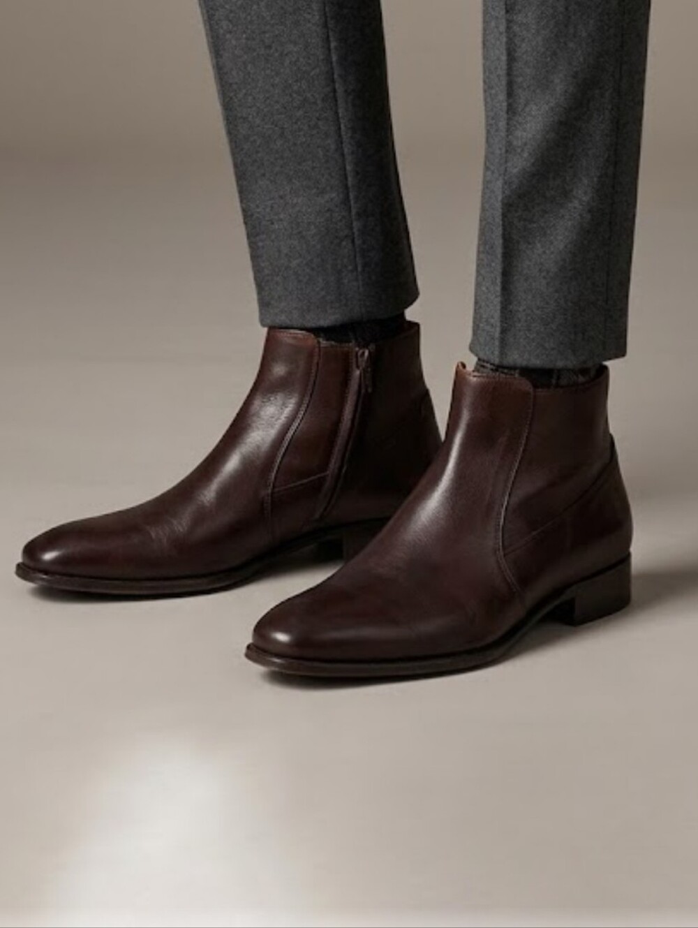 Bruno Magli Men's Rangle Nappa Leather Dark Brown Ankle Boots Size 11.5 M Italy